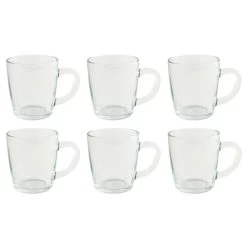OTIX Theeglazen Met Oor Koffiemok 340ml Glas Hittebestendig Koffiemok