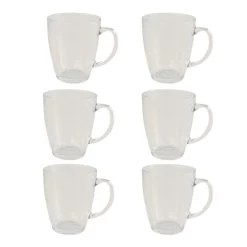 OTIX Theeglazen Met Oor 6 Stuks 350 Ml Groot Formaat Transparant Glas