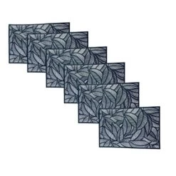 Orange85 Placemats Met Veren Set Van 4 Zwart 45x30x0.5 Cm PVC -Het originele servies. 1000033215 0110