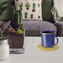 Orange85 Onderzetters Rond Bamboe 4 Stuks -Het originele servies. 1000033224 0110