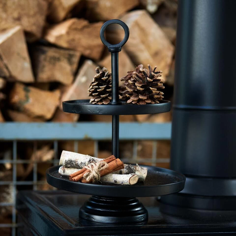 Etagère Lutek - Zwart - 2 Laags 4 Etagère Lutek - Zwart - 2 Laags - Afbeelding 2