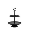 Etagère Lutek - Zwart - 2 Laags -Het originele servies. 1000034352