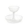 Zeller Fruitschaal - Metaal - 2-laags - Wit - 29 Cm -Het originele servies. 1000037725