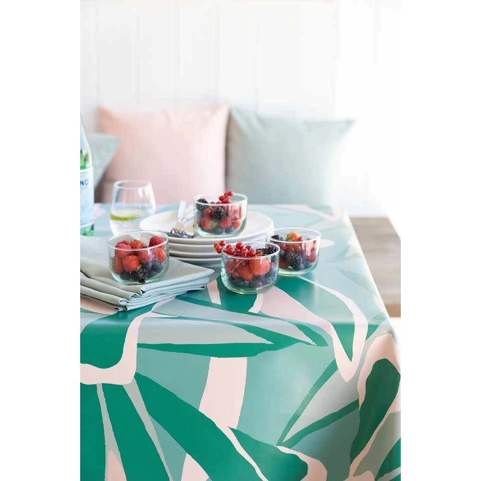 Mistral Home Tafelzeil-140x240 Cm-Tafellaken PEVA-Afwasbaar-Gebloemd Groen Wit 4 Mistral Home Tafelzeil-140x240 Cm-Tafellaken PEVA-Afwasbaar-Gebloemd Groen Wit - Afbeelding 2