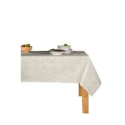 Mistral Home Tafelzeil-140x240 Cm-Tafellaken PEVA-Afwasbaar-Gestreept Grijs Wit -Het originele servies. 1000040056 0101