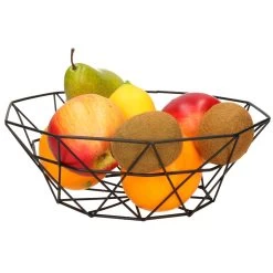 Cepewa Fruitmand - Zwart - Metaal - Rond - 28 X 10 Cm -Het originele servies. 1000042681 0101