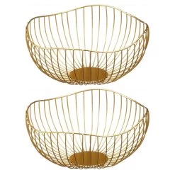 Cepewa Fruitmand - Goud - Metaal - Rond - 25 X 12 Cm -Het originele servies. 1000042682 0101