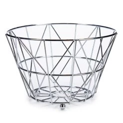 Arte R Fruitmand - Zilverkleurig - Metaal - Rond - 24 Cm