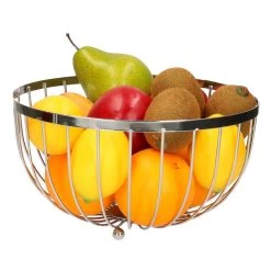 Arte R Fruitmand - Zilverkleurig - Metaal - Rond - 25 Cm -Het originele servies. 1000042685 0101