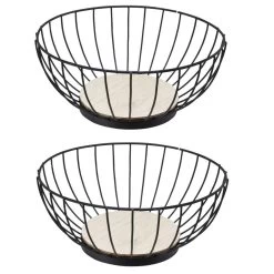 Svenska Living Fruitmand - Zwart - Metaal - Rond - 28 Cm -Het originele servies. 1000042687 0102