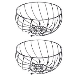 Cosy&Trendy Fruitmand - Zwart - Ø 28 Cm X 14 Cm -Het originele servies. 1000043163 0102