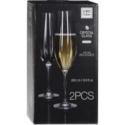Merkloos Atmos Fera Champagneglazen - 2 Stuks - Kristalglas - 260 Ml -Het originele servies. 1000043985 0102