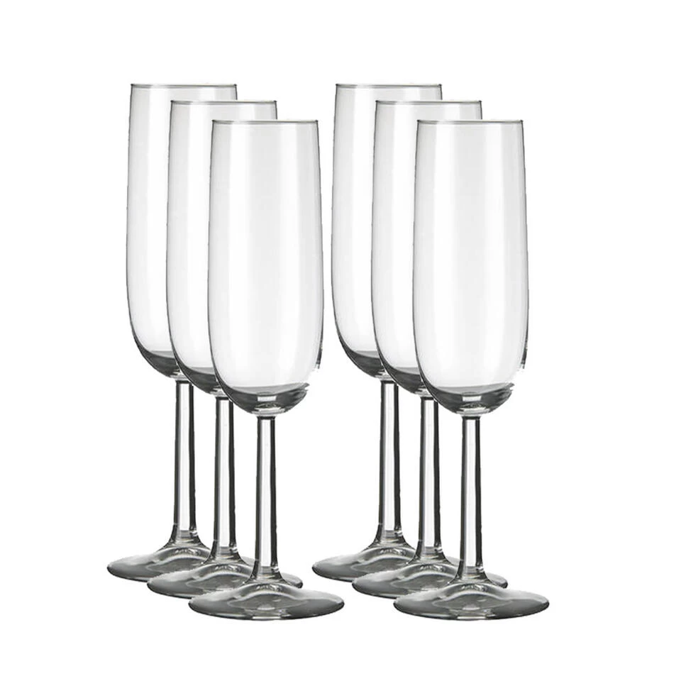 Champagneglazen Bouquet - 6 Stuks - Glas - 230 Ml 3 Champagneglazen Bouquet - 6 Stuks - Glas - 230 Ml