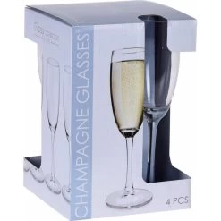 Merkloos Champagneglazen - 4 Stuks - Glas - 180 Ml 5 Merkloos Champagneglazen - 4 Stuks - Glas - 180 Ml -Het originele servies. 1000043989 0101