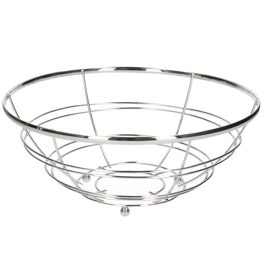 Arte R Fruitschaal - Metaal - Chrome - Rond - 28 X 11 Cm 3 Arte R Fruitschaal - Metaal - Chrome - Rond - 28 X 11 Cm