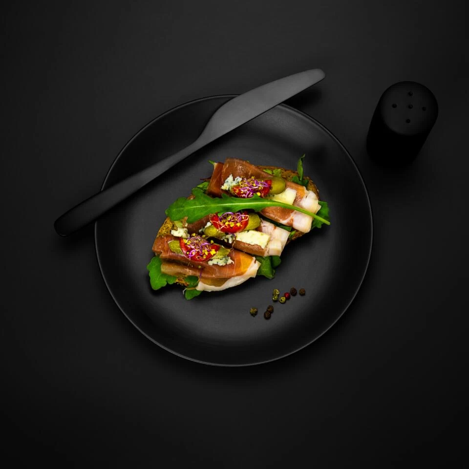 Orange85 Bordenset Dinerbord Borden Plat Set Van 6 Mat Zwart Diameter 27cm 5 Orange85 Bordenset Dinerbord Borden Plat Set Van 6 Mat Zwart Diameter 27cm - Afbeelding 3