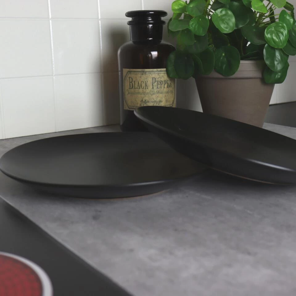 Orange85 Bordenset Dinerbord Borden Plat Set Van 6 Mat Zwart Diameter 27cm 6 Orange85 Bordenset Dinerbord Borden Plat Set Van 6 Mat Zwart Diameter 27cm - Afbeelding 4