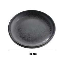 Orange85 Ontbijtbord Zwart 2 Stuks Aardewerk 18 Cm -Het originele servies. 1000049526 0101