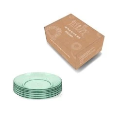 Orange85 Borden Set Van 6 Stuks Groen Transparant Plastic Kunststof -Het originele servies. 1000049527 0111