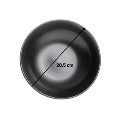 Orange85 Bord 6 Stuks Diep - Soepborden - Zwart Mat Diameter 20,5cm Aardewerk -Het originele servies. 1000049529 0111