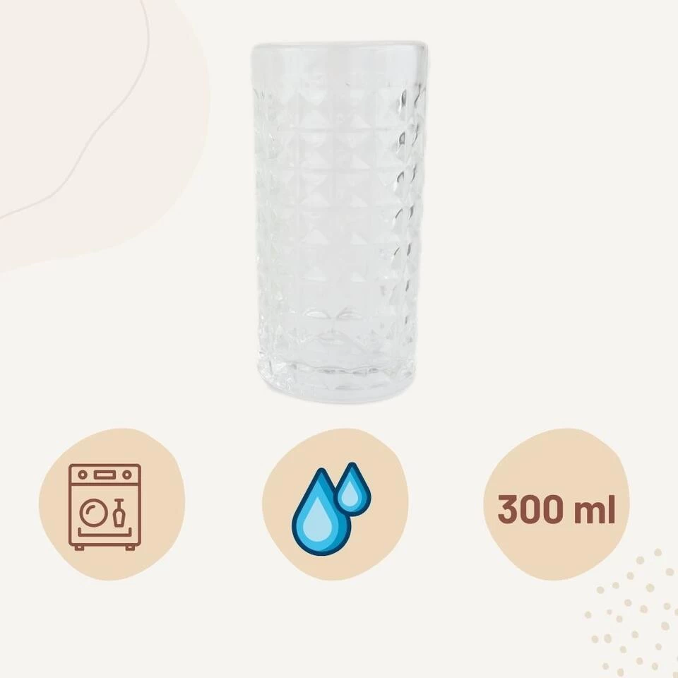 Orange85 Karaf Met Glazen Voor Water 6 Stuks Kristal 6 Orange85 Karaf Met Glazen Voor Water 6 Stuks Kristal - Afbeelding 4