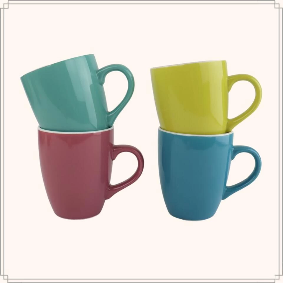 OTIX Koffiemok Theemok Set Van 4 Verschillende Kleuren 340ml Aardewerk 6 OTIX Koffiemok Theemok Set Van 4 Verschillende Kleuren 340ml Aardewerk - Afbeelding 4