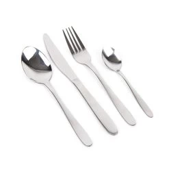 Orange85 Bestekset 16-delig RVS Zilver 4 Personen Vork Mes Lepel Dessertlepel
