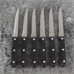 OTIX Steakmessen Set Van 6 Stuks Zwart Vaatwasserbestendig 21x2x1,5cm 7 OTIX Steakmessen Set Van 6 Stuks Zwart Vaatwasserbestendig 21x2x1,5cm -Het originele servies. 1000049592 0101