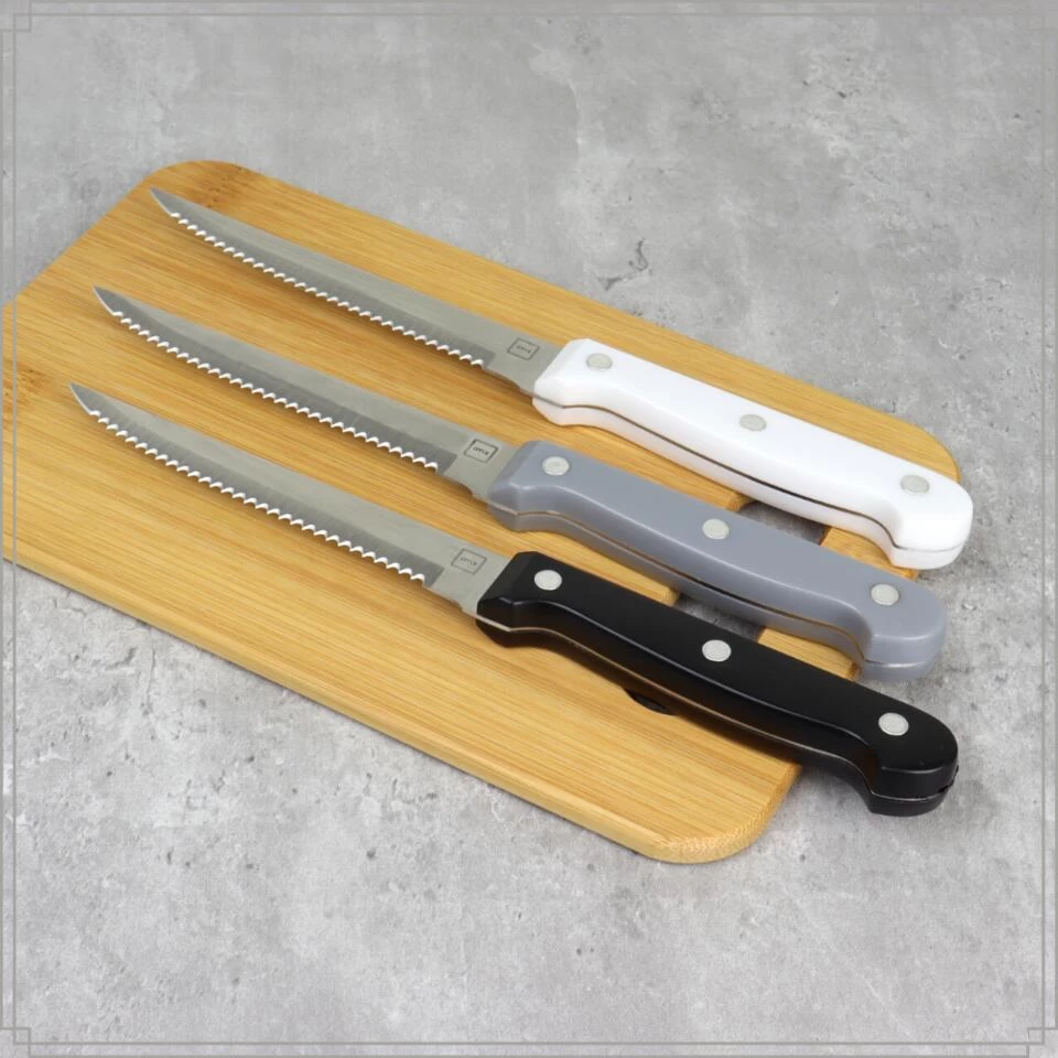 OTIX Steakmessen Set Van 6 Stuks Zwart Vaatwasserbestendig 21x2x1,5cm 6 OTIX Steakmessen Set Van 6 Stuks Zwart Vaatwasserbestendig 21x2x1,5cm - Afbeelding 4