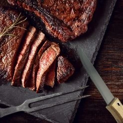 Orange85 Steakmessen Set Groot 4 Stuks Zwart 18x3x1.5 Cm Metaal Hout -Het originele servies. 1000049593 0110