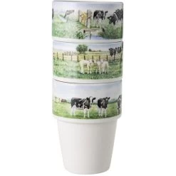 Wiebe Van Der Zee Giftset 3 Melkbekers 26 Cl. -Het originele servies. 1000055163 0102