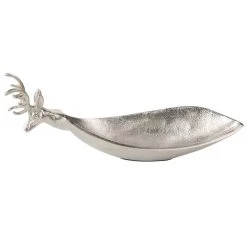 Beliani Decoratieve Schaal ANGKOR - Zilver Aluminium -Het originele servies. 1000058296 0103