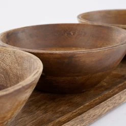 Mica Decorations Tomar Schaaltjes En Dienblad - Donkerbruin -Het originele servies. 1000058456 0110