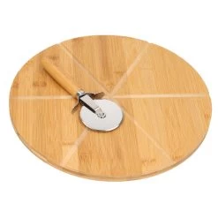 Kesper Serveerplank - Bamboe - Met Pizzasnijder - 32 Cm