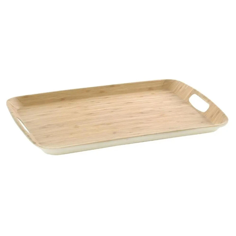 5Five Dienblad/serveerblad - Bamboe Wit - Met Handvaten - 38 X 26 Cm 3 5Five Dienblad/serveerblad - Bamboe Wit - Met Handvaten - 38 X 26 Cm