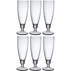 Bormioli Rocco Bierglazen Harmonia - 6 Stuks - Op Voet - 275 Ml