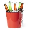Merkloos IJsemmer Bierkoeler - Metaal - Rood - 6 L - Met Handvat