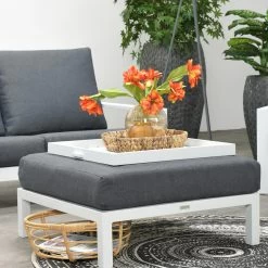 Garden Impressions James Dienblad 60x60xH5 Cm Mat Wit -Het originele servies. 1000063569 0102