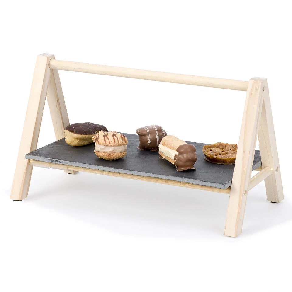 Etagere 1-laags Rechthoekig 29 X 19 X 14 Cm Van Leisteen 3 Etagere 1-laags Rechthoekig 29 X 19 X 14 Cm Van Leisteen - Afbeelding 2