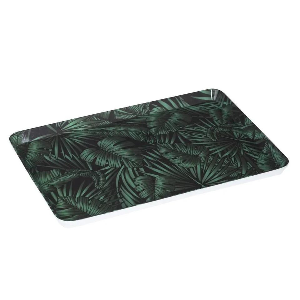 5Five - Dienblad - Jungle Print - Donker Groen 45 X 30 Cm 3 5Five - Dienblad - Jungle Print - Donker Groen 45 X 30 Cm