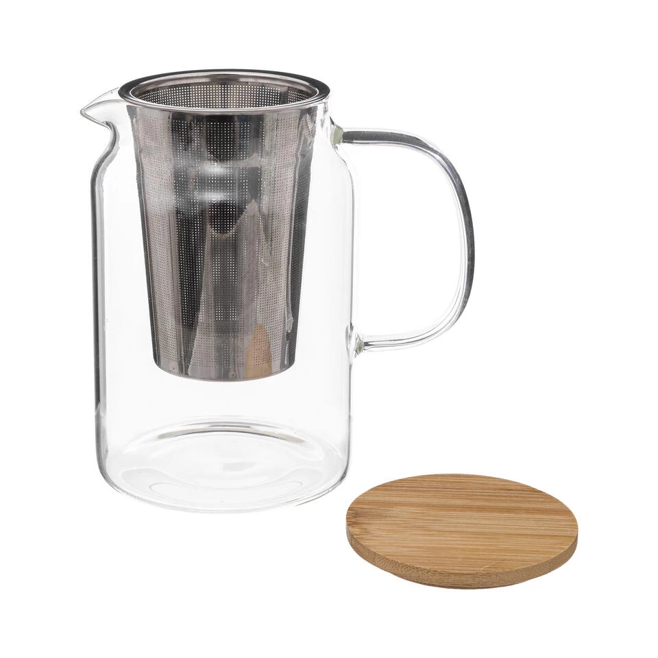 Secret De Gourmet Theepot - Glas/bamboe - 900 Ml 4 Secret De Gourmet Theepot - Glas/bamboe - 900 Ml - Afbeelding 2
