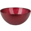 Merkloos Decoratie Schaal/fruitschaal - Glas Rond - Rood - D28 X H11,5 Cm -Het originele servies. 1000066545