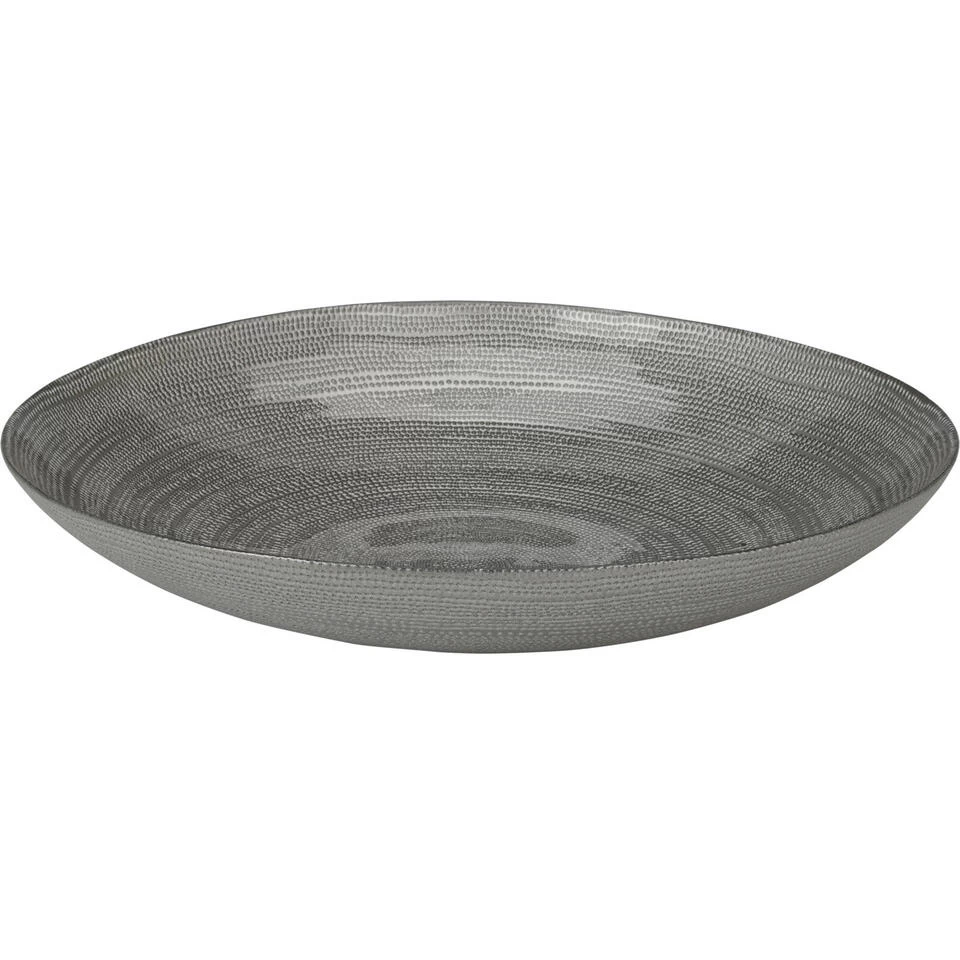 Merkloos Decoratie Schaal/fruitschaal - Glas Rond - Zilver - D40 X H7 Cm 3 Merkloos Decoratie Schaal/fruitschaal - Glas Rond - Zilver - D40 X H7 Cm