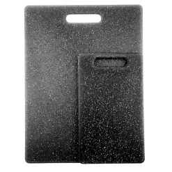 Orange85 Snijplankenset Hakbord 2 Stuks Zwart 25x15x0.8 Cm Steenlook