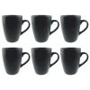 OTIX Koffiekopjes Met Oor Set Van 6 Mat Zwart 340ml