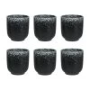 Krumble Koffie Mok - 200 Ml - Keramiek - Zwart Met Witte Spetters - Set Van 6 -Het originele servies. 1000071224