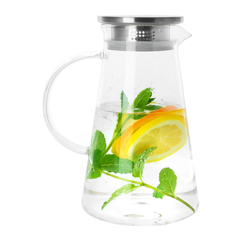 Krumble Karaf Met Filter, Handvat En Aluminium Deksel - 1,2 L - Glas 3 Krumble Karaf Met Filter, Handvat En Aluminium Deksel - 1,2 L - Glas