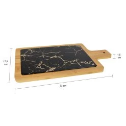 Krumble Serveerplank - Hout En Marmer Look - Zwart -Het originele servies. 1000071550 0102