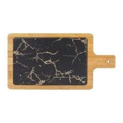 Krumble Serveerplank - Hout En Marmer Look - Zwart -Het originele servies. 1000071550 0103