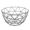 QUVIO Fruitschaal Metaal Diamantvorm - Zwart -Het originele servies. 1000071561